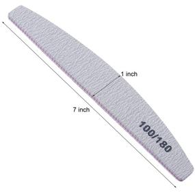 img 3 attached to 💅 25-Pack Professional Double Sided Nail Files and Buffers: 100/180 Grits Emery Boards for Acrylic Nails - Manicure Tool Kit