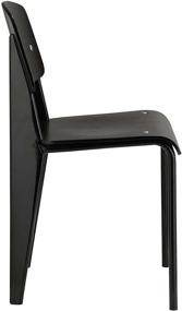 img 2 attached to 🪑 Black Modern Wood and Metal Kitchen Dining Chair by Modway Cabin