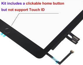 img 2 attached to 📱 Dedia BlackTouch Screen Replacement Digitizer Glass Assembly for iPad 6 6th Gen 2018 9.7inch (A1893 A1954) with Home Button (No Touch ID Support) + Pre-installed Adhesive + Professional Tool Kit