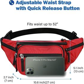 img 3 attached to ProCase Fanny Pack Waist Packs for Men and Women 🎒 - Versatile Waist Bag for Travel, Hiking, Running, and Outdoor Sports