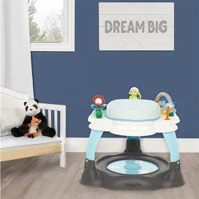 img 2 attached to 🌟 Dream On Me Extravaganza 3-in-1 Activity Center Bouncer Play Table, Blue