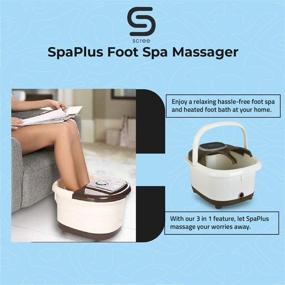 img 3 attached to 🦶 Спа-массажер FootSpa SpaPlus с солевой ванной для снятия стресса - в комплекте ролики для массажа стоп - подогреваемая ванна и массаж для стоп - вибрирующее действие - окончательная ванна для ног для улучшения снятия стресса.