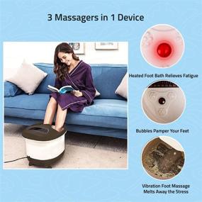 img 1 attached to 🦶 Спа-массажер FootSpa SpaPlus с солевой ванной для снятия стресса - в комплекте ролики для массажа стоп - подогреваемая ванна и массаж для стоп - вибрирующее действие - окончательная ванна для ног для улучшения снятия стресса.