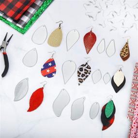 img 1 attached to DIY Crafts: 19-Piece Leather Teardrop & Leaf Shape Earring Cutting Dies