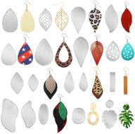 diy crafts: 19-piece leather teardrop & leaf shape earring cutting dies logo