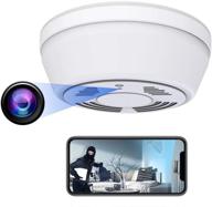covert hd 1080p wifi hidden camera - smoke detector design with 180 days standby, night vision, motion detection, real-time view, and nanny cam function logo