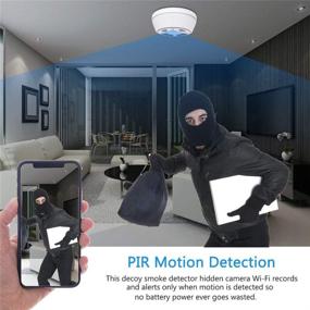 img 3 attached to Covert HD 1080P WiFi Hidden Camera - Smoke Detector Design with 180 Days Standby, Night Vision, Motion Detection, Real-Time View, and Nanny Cam Function