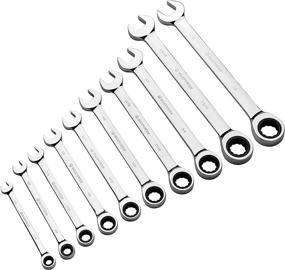 img 4 attached to 🔧 MAXPOWER 10Pcs Ratcheting Combination Wrench Set: The Ultimate Tool for Efficient and Precise Bolt Tightening