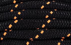 img 2 attached to 🚗 SGT KNOTS Heavy Duty Vehicle Recovery Rope - Double Braided Nylon, Spliced Eye Loops for Emergency Towing Strap (3/4" x 30ft, Black with Orange Fleck)