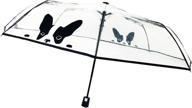 ☂️ smati clear folding umbrella transparent: stylish yet practical rain protection logo