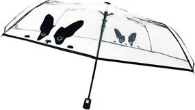img 4 attached to ☂️ SMATI Clear Folding Umbrella Transparent: Stylish Yet Practical Rain Protection