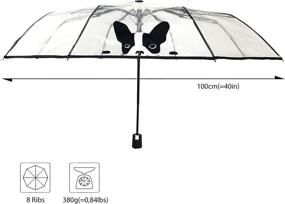 img 1 attached to ☂️ SMATI Clear Folding Umbrella Transparent: Stylish Yet Practical Rain Protection