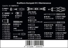 img 3 attached to 🔧 Набор для обслуживания Wera 5135870001 Kraftform Kompakt W 2, комплект из 35 предметов