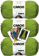 🎉 caron simply soft party yarn - 3 pack with patterns ideal for spring sparkle logo