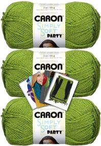 img 4 attached to 🎉 Caron Simply Soft Party Yarn - 3 Pack with Patterns Ideal for Spring Sparkle