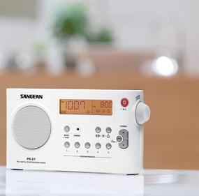 img 3 attached to 📻 Portable Digital Rechargeable AM/FM Radio - Sangean PR-D7, White, One Size