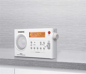 img 1 attached to 📻 Portable Digital Rechargeable AM/FM Radio - Sangean PR-D7, White, One Size