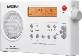 img 2 attached to 📻 Portable Digital Rechargeable AM/FM Radio - Sangean PR-D7, White, One Size