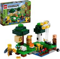 lego minecraft building set with beekeeper figures logo