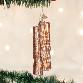 img 3 attached to 🎄 Glass Blown Bacon Strips Ornaments for Christmas Tree by Old World Christmas: Enhance your Holiday Décor!