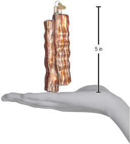 img 2 attached to 🎄 Glass Blown Bacon Strips Ornaments for Christmas Tree by Old World Christmas: Enhance your Holiday Décor!