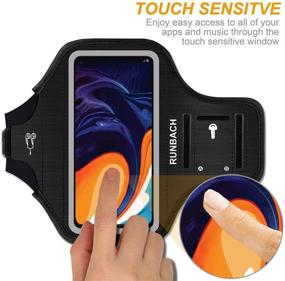 img 3 attached to 🏃 Sweatproof Running Armband for Samsung Galaxy A60/A51/A50/A32/A30/A20/A10E/A10/A9/A9 Pro/M11/M21/M31 - Keep Your Samsung Phone Secure and Accessible During Workouts (Black)