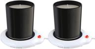 eutuxia candle warmer for home & office, set of 2, ideal for heating cups, coffee mugs & beverages on desks, tables & countertops. rapid-heating electric plate for enjoying hot drinks in chilly weather logo