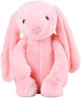 🐰 soft and cuddly 12 inch plush bunny - ideal small pillow or bunny bonnie rabbit pink plush animal logo