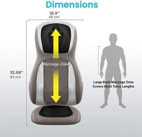 img 2 attached to HoMedics Perfect Touch Masseuse Нагревательная массажная подушка - управление через приложение, регулируемая высота, 4 типа массажа - облегчение спины, плеч и шеи - шиацу, катание, перкуссия или комбинированный массаж.