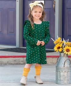 img 3 attached to 👗 Adorable RuffleButts Flowy Tiered Button Back Dress for Baby/Toddler Girls