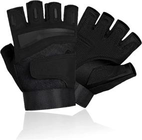 img 4 attached to FANGIER Fingerless Lightweight Breathable Motorcycling Sports & Fitness