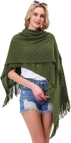 img 2 attached to Stylish Knit Shawl Wrap: The Perfect Women's Cardigan Accessory