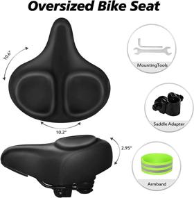 img 1 attached to 🚲 Xmifer Oversized Bike Seat - Ultimate Comfort Bicycle Saddle for Peloton, Exercise, and Road Bikes