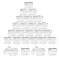 aqsxo 30g/30ml clear round cosmetic jars with screw cap lids, pack of 12 - ideal for lotion, cream, eye shadow storage logo