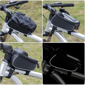 img 2 attached to ROTTO Bike Top Tube Bag: Secure Bicycle Phone Holder with Touchscreen Function and Rain Cover