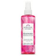 🌹 revitalize your skin with heritage store rosewater refreshing facial mist - alcohol-free, vegan & cruelty-free (8oz) logo