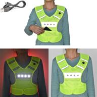 🏃 anytinus led vest: usb rechargeable reflective running gear with flashing lights – ultimate safety for runners, cyclists, motorcyclists, and pet walkers! logo