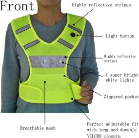 img 1 attached to 🏃 ANYTINUS LED Vest: USB Rechargeable Reflective Running Gear with Flashing Lights – Ultimate Safety for Runners, Cyclists, Motorcyclists, and Pet Walkers!