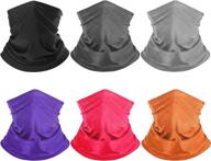 uv protection unisex sun scarf 🌞 - reusable face cover balaclava neck gaiter logo