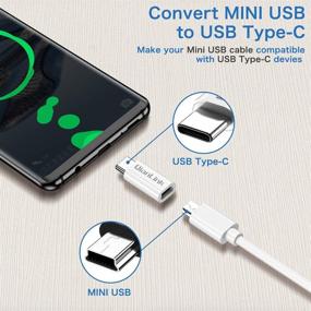 img 2 attached to 🔌 Convenient 2-Pack Mini USB to USB C Adapter for Samsung Galaxy S10 S9 S8 Plus Note 9 8, LG V40 V35 V30 V20 G7 G6 G5, Moto Z2 Z3 - Charge & Sync Data Effortlessly