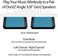 🔊 портативная bluetooth-колонка oontz angle 3 - чистый стереозвук, глубокий бас, диапазон до 100 футов, синхронизация двух колонок (исключительно 4-го поколения), встроенный микрофон, защита от воды ipx5, синий логотип