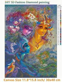 img 2 attached to 🦋 5D Diamond Painting Kit - Full Diamond Butterfly Fairy Embroidery Rhinestone Cross Stitch DIY Arts Craft for Home Wall Decor - Size: 11.8x15.8 inch