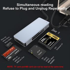 img 2 attached to 🔌 Pubioh USB 3.0 and USB C Card Reader Multi-Card Reader for SD/CF/TF/MS/M2 Cards - OTG Memory Card Adapter for SD, CF, Micro SD, SDHC, SDXC, Micro SDHC, MS Pro etc.