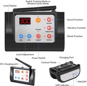 img 1 attached to Szwintec Direct Wireless Dog Fence System with Training Collars - 2 in 1 Electric Pet Fencing System, Rechargeable & Adjustable with Stable Signal, Suitable for Indoor and Outdoor Dogs