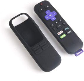 img 3 attached to 📺 SIKAI Silicone Cover for Roku Streaming Stick Plus Remote - Shockproof Protective Case for Roku Streaming Stick Plus 3800R / 3810R Enhanced Voice Remote - Anti-Lost Design with Remote Loop (Black)