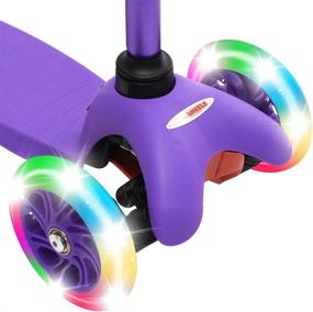 img 2 attached to 🛴 ChromeWheels Deluxe 3 Wheel Scooter for Toddlers: Adjustable Height Glider with LED Lights - Perfect for Ages 3-6 Girls and Boys