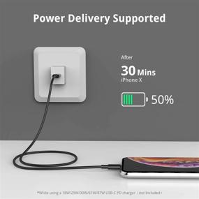 img 3 attached to 🔌 Высококачественный набор из 2 кабелей MFi Certified USB C to Lightning - быстрая зарядка и синхронизация для iPhone 11/11PRO/XS/Max/XR/X/8/8Plus/7/7Plus/6S/Plus/SE/Ipad - кабель Type C to Lightning длиной 3 фута