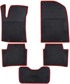img 4 attached to Ucaskin Odorless Anti Slip Protection Liner Red Interior Accessories in Floor Mats & Cargo Liners