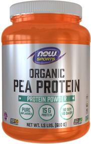 img 4 attached to Organic Pea Protein Powder: 15g per serving, Unflavored - NOW Sports Nutrition, 1.5lb