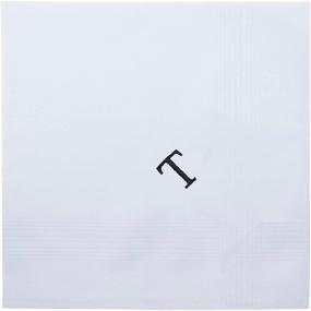 img 1 attached to 🎅 Retreez Initial Monogrammed Handkerchiefs: Perfect Christmas Men's Accessories